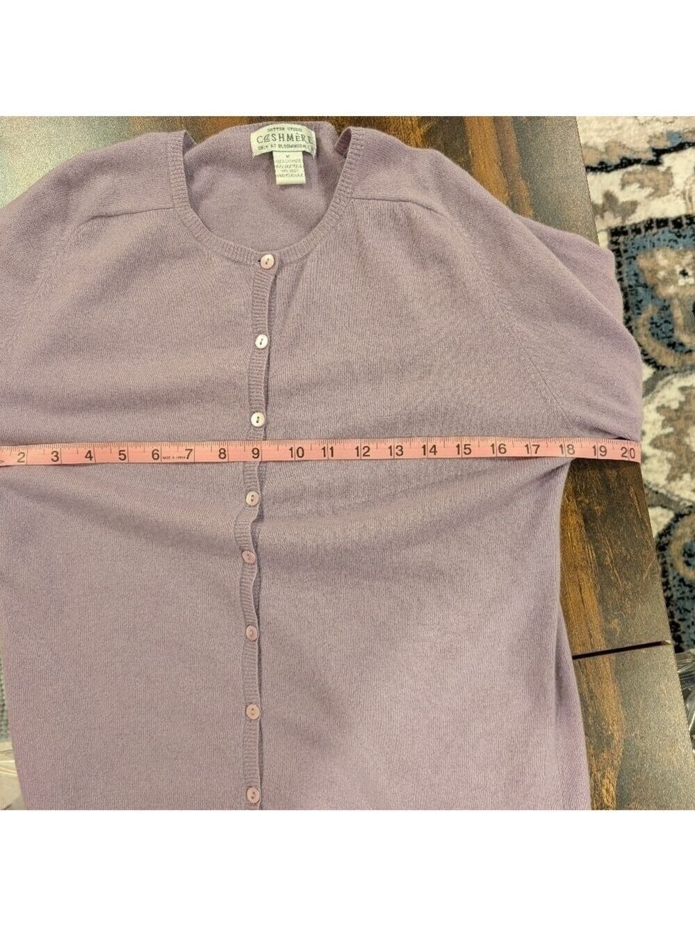 Sutton studio 100%Cashmere Made in Australia , Medium, light purple, Cardigan. - Picture 5 of 7